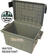 Crate side showing two strong handles
